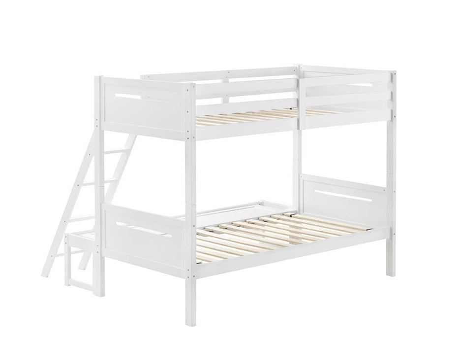 Littleton Twin Over Full Bunk Bed White - Home Discount Furniture - NJ-linden