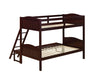 Arlo Twin Over Full Bunk Bed with Ladder Espresso - Home Discount Furniture - NJ-linden