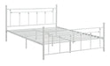 Canon Queen Metal Slatted Headboard Platform Bed - White - Home Discount Furniture - NJ-linden