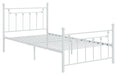 Canon Full Metal Slatted Headboard Platform Bed - White - Home Discount Furniture - NJ-linden