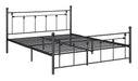 Canon Queen Metal Slatted Headboard Platform Bed - Gunmetal - Home Discount Furniture - NJ-linden
