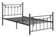 Canon Twin Metal Slatted Headboard Platform Bed - Gunmetal - Home Discount Furniture - NJ-linden