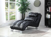 Dilleston Upholstered Chaise Black - Home Discount Furniture - NJ-linden