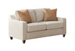 Christine Upholstered Cushion Back Loveseat Beige - Home Discount Furniture - NJ-linden