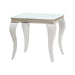 Luna Square End Table White and Chrome - Home Discount Furniture - NJ-linden
