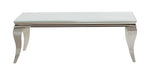 Luna Rectangle Coffee Table White and Chrome - Home Discount Furniture - NJ-linden
