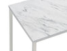 Leona Coffee Table with Casters White and Satin Nickel - Home Discount Furniture - NJ-linden