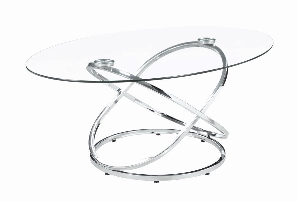 Warren 3-piece Occasional Set Chrome and Clear - Home Discount Furniture - NJ-linden