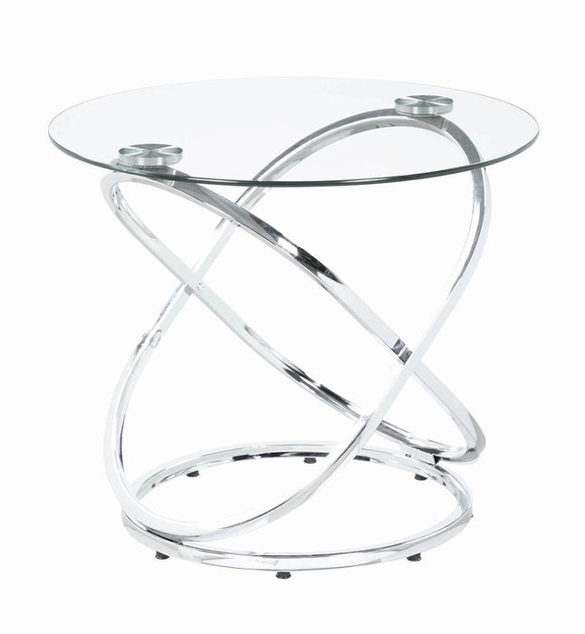 Warren 3-piece Occasional Set Chrome and Clear - Home Discount Furniture - NJ-linden