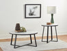 Hugo Metal Base Round End Table White and Matte Black - Home Discount Furniture - NJ-linden