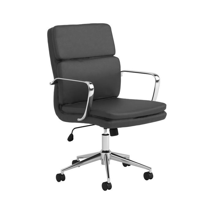 Ximena Standard Back Upholstered Office Chair Black - Home Discount Furniture - NJ-linden
