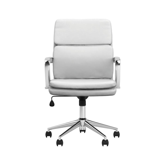 Ximena Standard Back Upholstered Office Chair White - Home Discount Furniture - NJ-linden