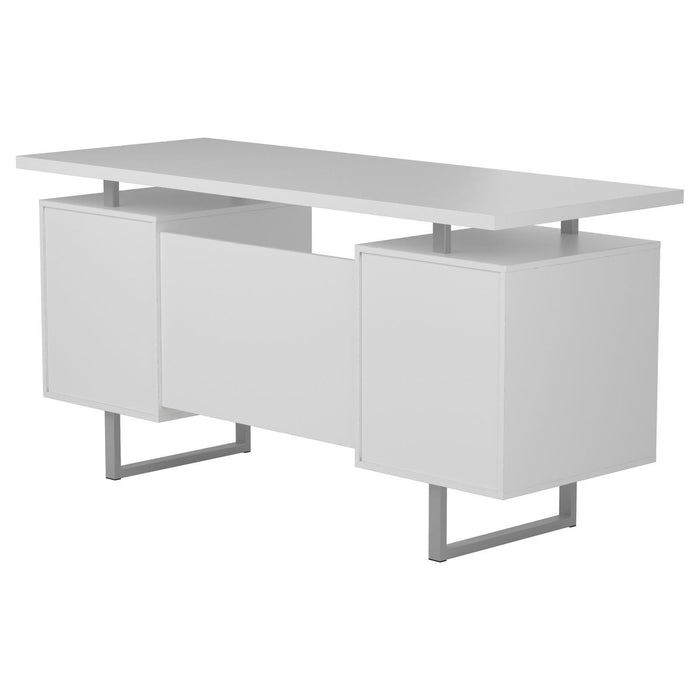 Lawtey Floating Top Office Desk White Gloss - Home Discount Furniture - NJ-linden