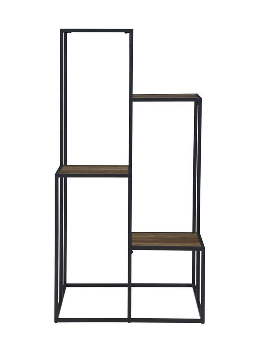 Rito 4-tier Display Shelf Rustic Brown and Black - Home Discount Furniture - NJ-linden