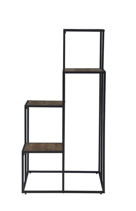 Rito 4-tier Display Shelf Rustic Brown and Black - Home Discount Furniture - NJ-linden