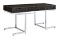Noorvik 3-drawer Writing Desk Dark Oak and Chrome - Home Discount Furniture - NJ-linden
