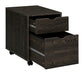 Noorvik 2-drawer Mobile File Cabinet Dark Oak - Home Discount Furniture - NJ-linden