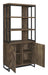 Millbrook 2-door Bookcase Rustic Oak Herringbone and Gunmetal - Home Discount Furniture - NJ-linden