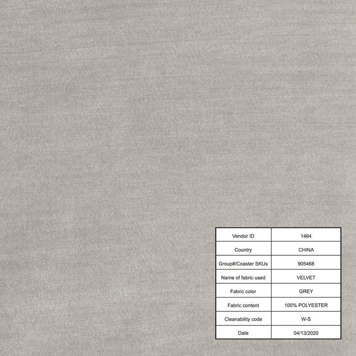 Lydia Tufted Cushion Chaise with Nailhead Trim Grey - Home Discount Furniture - NJ-linden