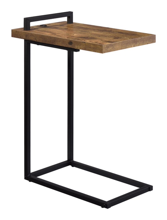 Maxwell C-shaped Accent Table with USB Charging Port - Home Discount Furniture - NJ-linden