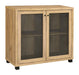 Mchale Accent Cabinet with Two Mesh Doors Golden Oak - Home Discount Furniture - NJ-linden