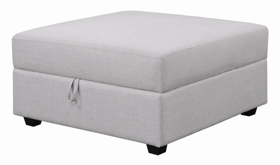 Cambria Upholstered Square Storage Ottoman Grey - Home Discount Furniture - NJ-linden