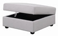 Cambria Upholstered Square Storage Ottoman Grey - Home Discount Furniture - NJ-linden