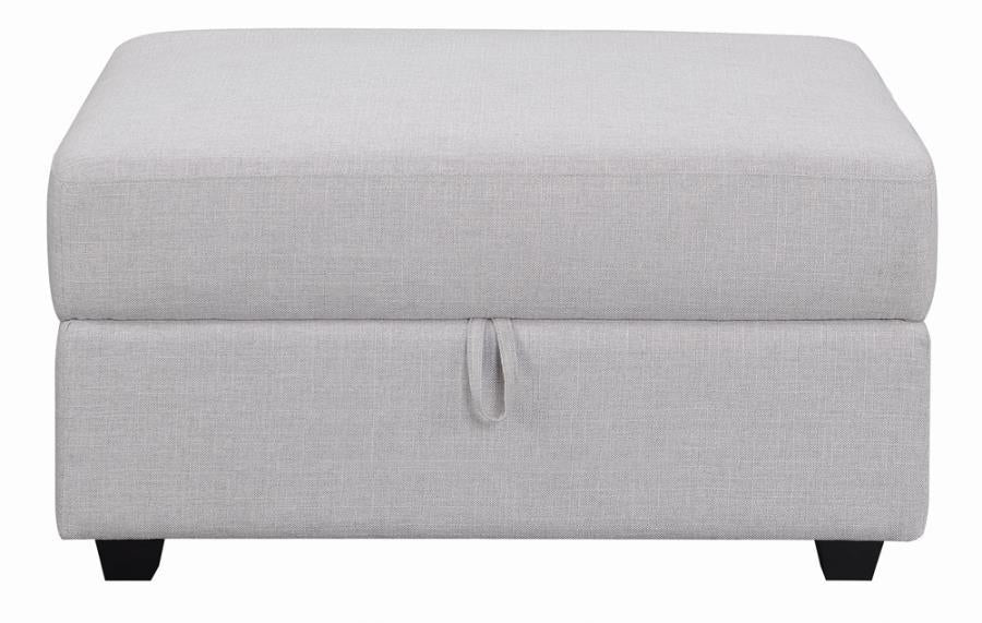 Cambria Upholstered Square Storage Ottoman Grey - Home Discount Furniture - NJ-linden