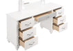 Barzini 7-drawer Vanity Desk with Lighted Mirror White - Home Discount Furniture - NJ-linden