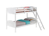 Arlo Twin Over Twin Bunk Bed with Ladder White - Home Discount Furniture - NJ-linden
