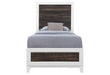 LISBON OAK AND WHITE TWIN BED image