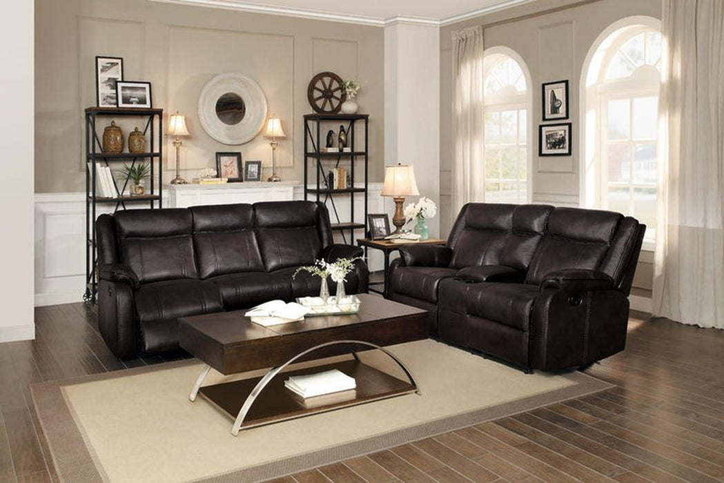 Jude Double Glider Recliner Loveseat in Brown 8201BRW-2 - Home Discount Furniture - NJ-linden