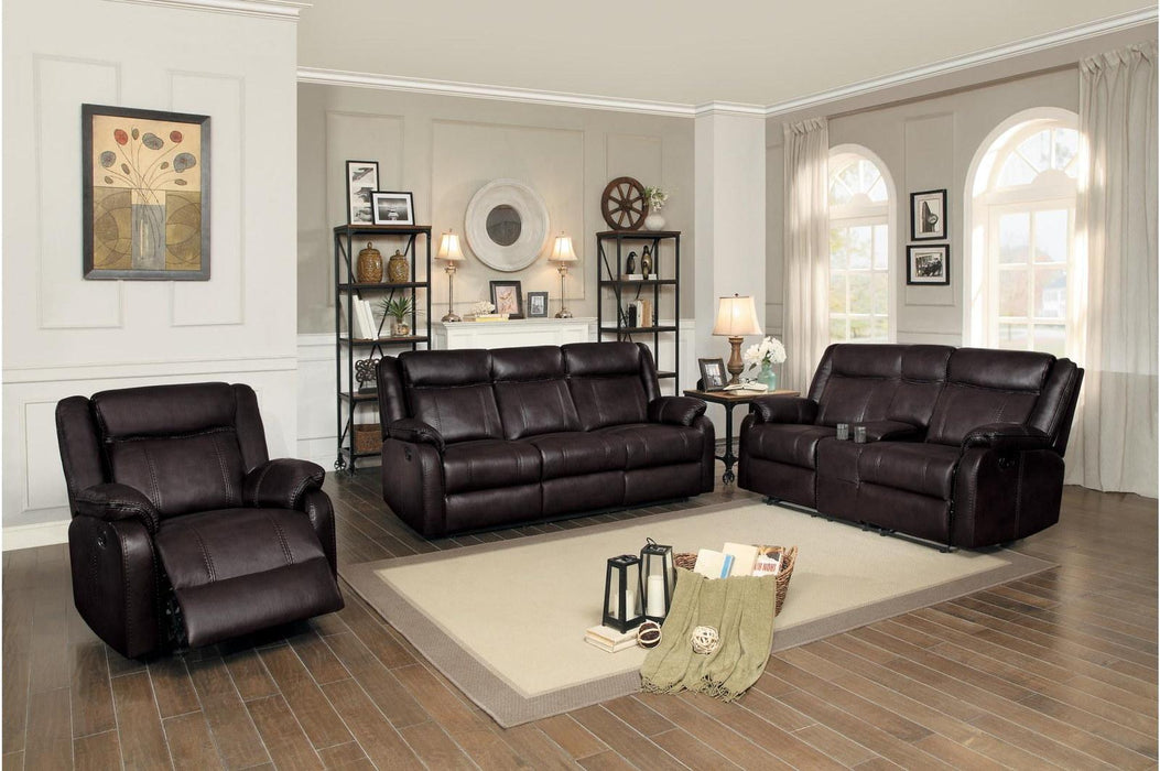 Jude Double Glider Recliner Loveseat in Brown 8201BRW-2 - Home Discount Furniture - NJ-linden