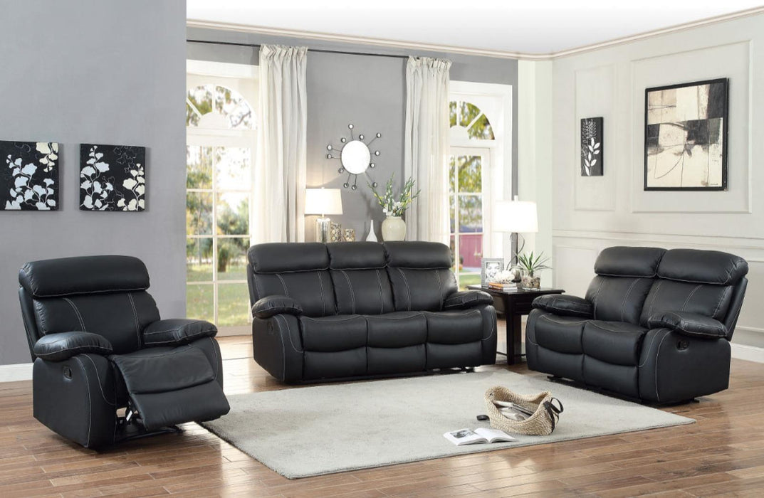 Pendu Double Reclining Sofa in Black 8326BLK-3 - Home Discount Furniture - NJ-linden
