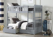 Orion Twin/Twin Bunk Bed with Storage Boxes in Gray B2063-1*T - Home Discount Furniture - NJ-linden