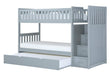 Orion Bunk Bed w/ Reversible Step Storage and Twin Trundle in Gray B2063SB-1*R - Home Discount Furniture - NJ-linden