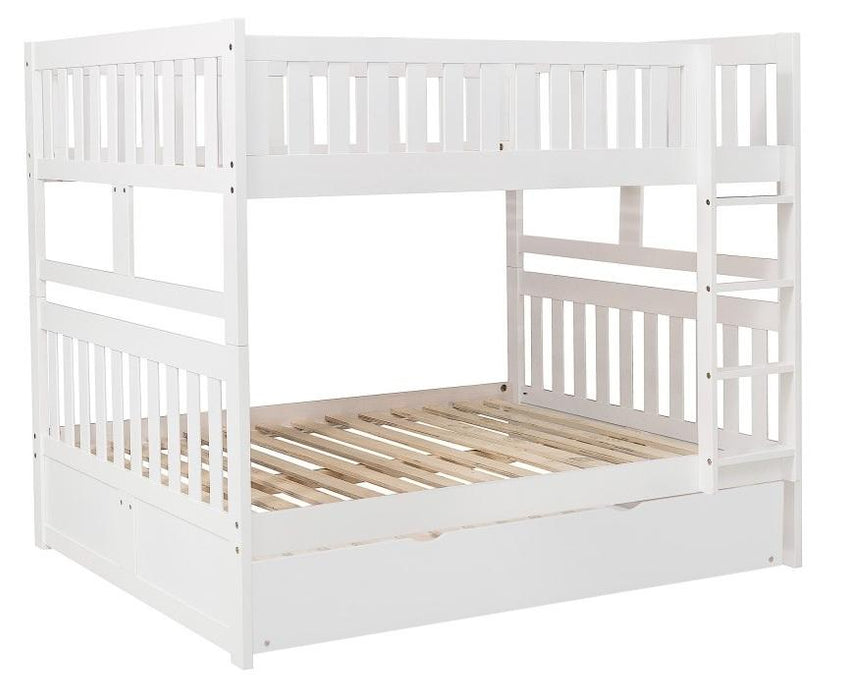 Galen Full/Full Bunk Bed w/ Twin Trundle in White B2053FFW-1*R - Home Discount Furniture - NJ-linden