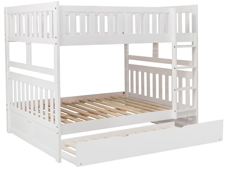 Galen Full/Full Bunk Bed w/ Twin Trundle in White B2053FFW-1*R - Home Discount Furniture - NJ-linden