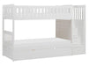 Galen Bunk Bed w/ Reversible Step Storage and Twin Trundle in White B2053SBW-1*R - Home Discount Furniture - NJ-linden