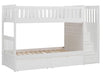 Galen Bunk Bed w/ Reversible Step Storage and Storage Boxes in White B2053SBW-1*T - Home Discount Furniture - NJ-linden