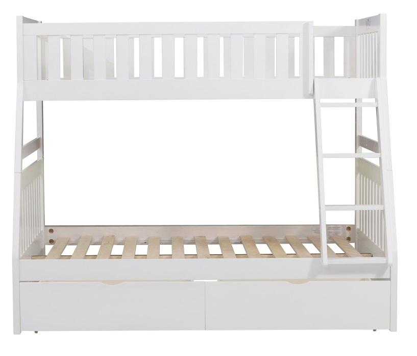 Galen Twin/Full Bunk Bed w/ Storage Boxes in White B2053TFW-1*T - Home Discount Furniture - NJ-linden