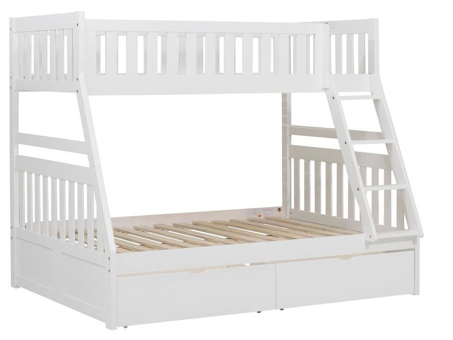 Galen Twin/Full Bunk Bed w/ Storage Boxes in White B2053TFW-1*T - Home Discount Furniture - NJ-linden
