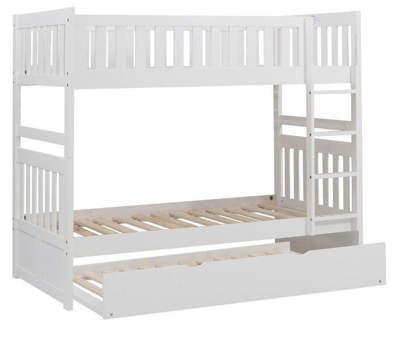 Galen Twin/Twin Bunk Bed w/ Twin Trundle in White B2053W-1*R - Home Discount Furniture - NJ-linden