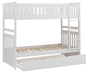 Galen Twin/Twin Bunk Bed w/ Twin Trundle in White B2053W-1*R - Home Discount Furniture - NJ-linden