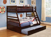Rowe Twin/Full Bunk Bed w/ Trundle in Dark Cherry B2013TFDC-1*T - Home Discount Furniture - NJ-linden
