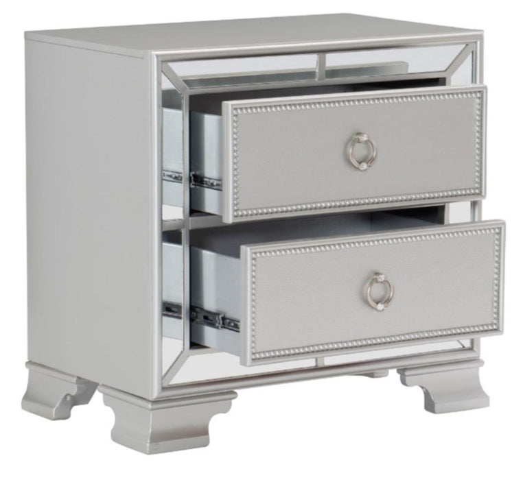 Avondale Nightstand in Silver 1646-4 - Home Discount Furniture - NJ-linden