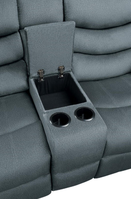 Discus Double Reclining Loveseat in Gray 9526GY-2 - Home Discount Furniture - NJ-linden