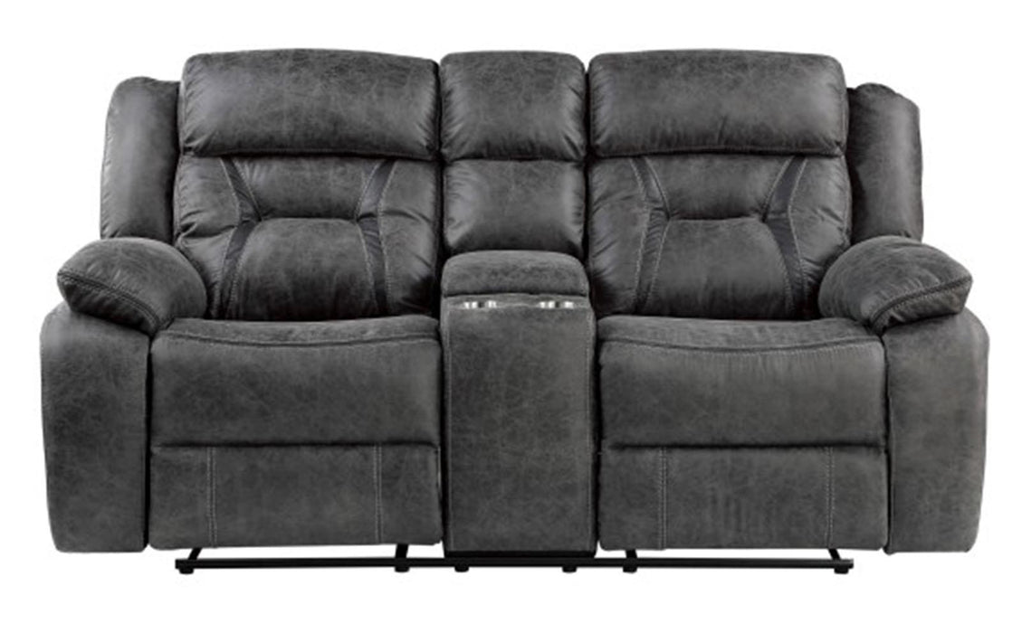 Madrona Hill Double Reclining Loveseat in Gray 9989GY-2 - Home Discount Furniture - NJ-linden