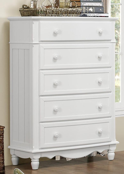 Clementine 5 Drawer Chest in White B1799-9 - Home Discount Furniture - NJ-linden