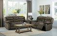 Discus Double Reclining Loveseat in Brown 9526BR-2 - Home Discount Furniture - NJ-linden